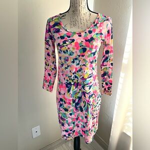 🌸Lilly Pulitzer🌸# Pink and Blue Floral Long Sleeve Dress